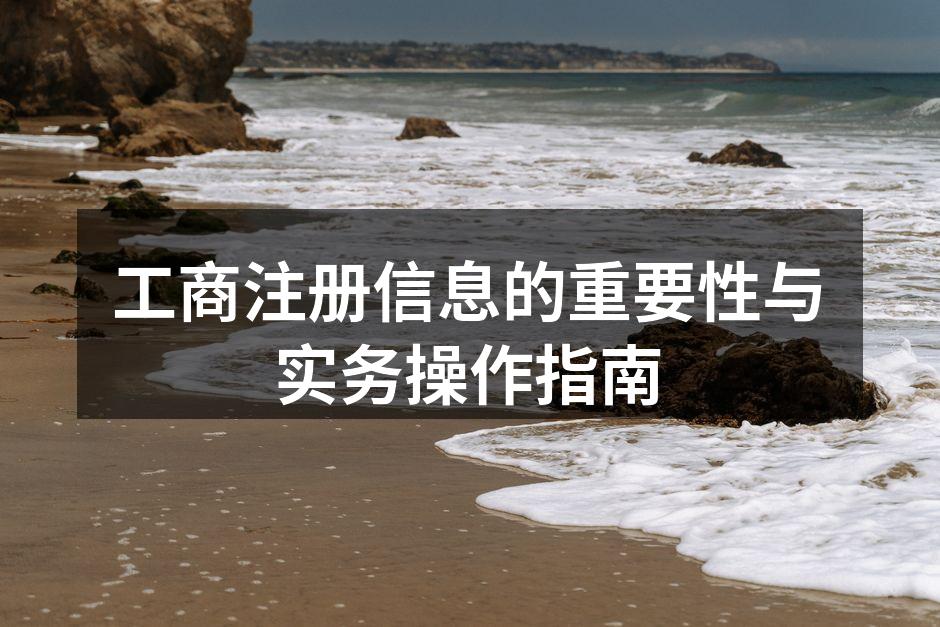 工商注册信息的重要性与实务操作指南